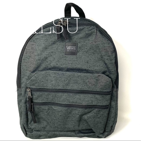 🔥SALE!🔥 VANS SCHOOLING IT Unisex Backpack School Laptop Bag Grey Zip Pockets - Picture 13 of 14